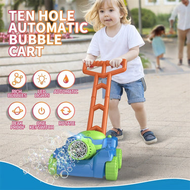 BubbleJoy Rasenmäher | Magischer Spielspaß für Kinder - Spielzeug-Rasenmäher mit Blasen
